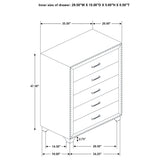 5 Drawer Bedroom Chest With Crystal Pulls