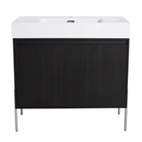 Freestanding Bathroom Vanity With Resin Sink And Storage Cabinet