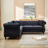 Streamline Modern L-Shaped Corner Sofa