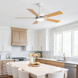 Reversible DC Motor Ceiling Fan With Dimmable LED Light For Living Room