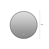 Round Framed Dimmable ED Bathroom Mirror With Anti Fog