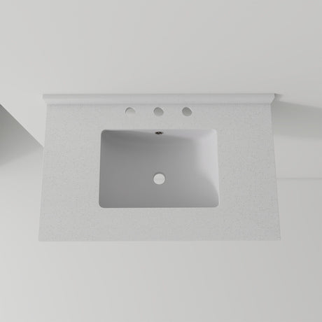 Basin Sink, 0.6" Ultra Thin Profile, Triple Faucet Holes