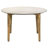 Leska - Round Coffee Table - White