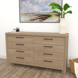 8 Drawer Dresser With Rustic Design