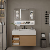 Wall Mounted Bathroom Mirror Cabinet With LED Lights, Anti Fog & Explosion Proof, Touch Control Medicine Cabinet, 3 Color Lighting - White