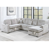 Modern Design Convertible Sectional Storage Bed With USB Port