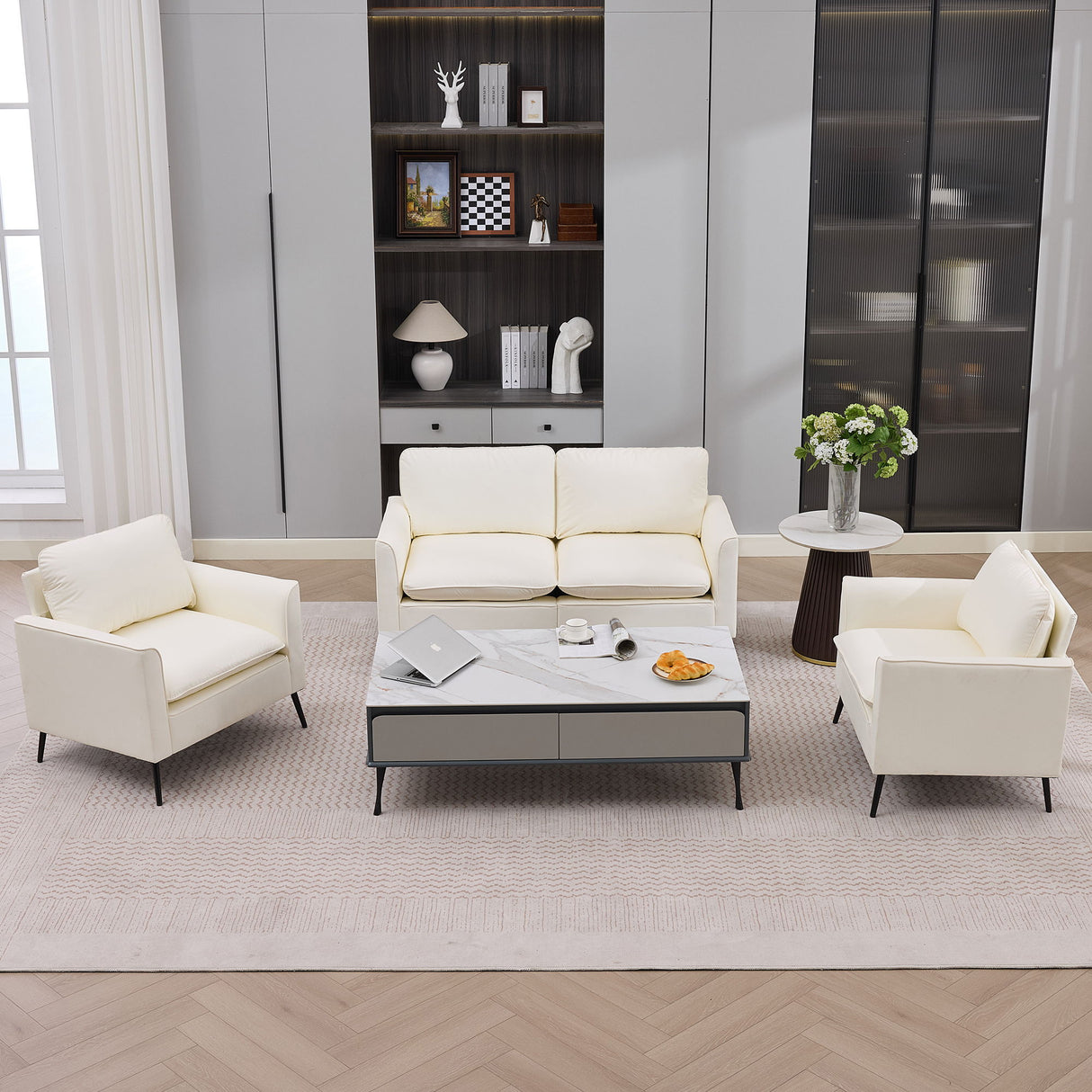Upholstered Sofa Loveseat For Living Room