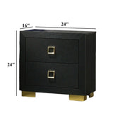 Nightstand, Bedside Table - Black