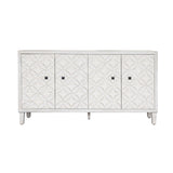 Accent Cabinet 4 Door Wooden Cabinet Sideboard Buffet Server Cabinet Storage Cabinet, For Living Room, Entryway, Hallway, Office, Kitchen And Dining Room - White Wash