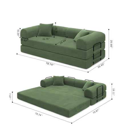 Convertible Foldable Floor Sofa Bed For Living Room