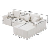 L - Shaped Corner Chaise Sofa Bed