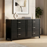 Opel - 6 Drawer Dresser - Black