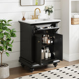 Modern Bathroom Vanity With Tip-Out Drawer And Soft-Close Hinges