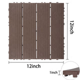 Plastic Interlocking Deck Tiles, Patio Flooring Outdoor Waterproof All Weather Use