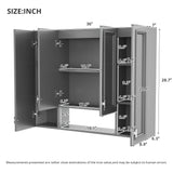 Wall Mounted Bathroom Cabinet With 5 Adjustable Shelves