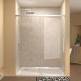 Frameless Single Sliding Shower Door With Handle