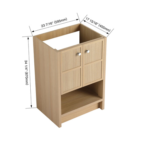 Modern Freestanding Bathroom Vanity With 2 Soft Closing Doors