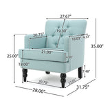 Harrison - Tufted Club Chair With Button Tufted Back And Birch Wood Legs