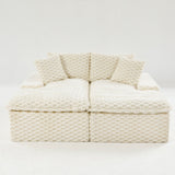 Double Chaise Lounge With Full Compressed Sponge