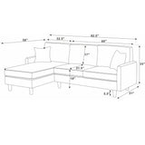 Upholstered Sectional With Toss Pillows