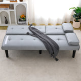 Sofa Bed With Foldable Design And Cup Holder