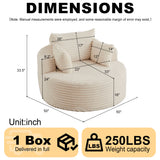 Modern Single Sofa With Backrest Pillow For Living Room