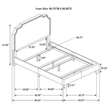 Panel Bed With Nailhead Trim, Upholstered Headboard