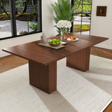 Rectangular Dining Table With Storage Base - Walnut