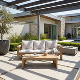 3 Seater Patio Set, Outdoor Sofa & Coffee Table Set