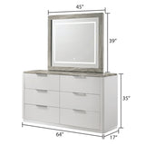 Jazz - 6 Drawer Dresser (Mirror Not Included) - White