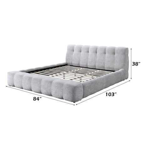 Hannah - Eastern King Bed - Gray