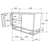Denali - 2 Door Accent Cabinet With Variegated Grain Doors And Soft Base - Walnut