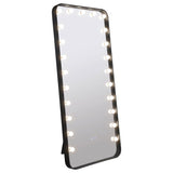 Villancourt - LED Standing Mirror With Speakers - Black