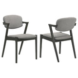 Modern Dining Chair And Zigzag Arm Design (Set of 2)