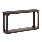 Console Table With Open Arch Cutouts For Living Room Hallway - Espresso
