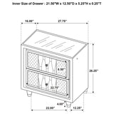 Mika - 2 Drawer LED Nightstand With USB