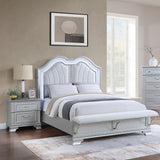 Elegant Bed With Built In Footboard Bench, USB