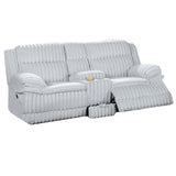 Contemporary Motion Loveseat With Console Storage
