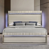 Leonor - Bed With LED Headboard And Footboard