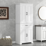 Bathroom Storage Cabinet With Doors And Drawer, Adjustable Shelf