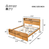 Bed Frame With Dual Open Storage Headboard And Footboard