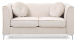 Glam Styled Micro Suede Loveseat