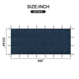 Swimming Pool Safety Cover For Rectangular Underground Pools - Blue
