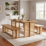 Dining Set, 1 Table & 2 Benches
