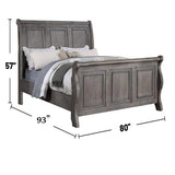 3 Piece Bedroom Set, Bed With 2 Nightstands