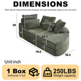 Semi Circular 2 In 1 Sofa Bed With Neck Pillow