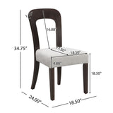 Upholstered Dining Chairs (Set of 2) - Gray