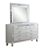 1 Piece Dresser With Snake Skin Bedroom Furniture - Silver