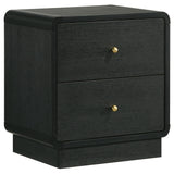Burton - 2 Drawer Nightstand - Black