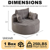 Modern Single Sofa With Backrest Pillow For Living Room